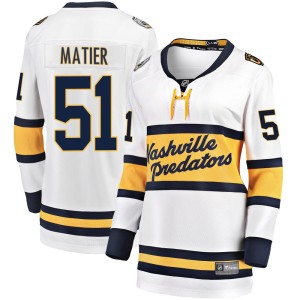 Women's Fanatics Branded Nashville Predators Jack Matier White 2020 Winter Classic Player Jersey - Breakaway