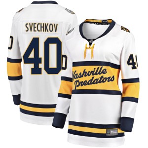 Women's Fanatics Branded Nashville Predators Fedor Svechkov White 2020 Winter Classic Player Jersey - Breakaway