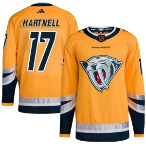 Men's Adidas Nashville Predators Scott Hartnell Yellow Reverse Retro 2.0 Jersey - Authentic