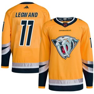 Men's Adidas Nashville Predators David Legwand Yellow Reverse Retro 2.0 Jersey - Authentic