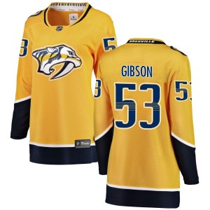 Women's Fanatics Branded Nashville Predators Andrew Gibson Yellow Home Jersey - Breakaway