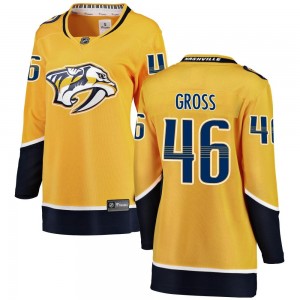 Women's Fanatics Branded Nashville Predators Jordan Gross Yellow Home Jersey - Breakaway