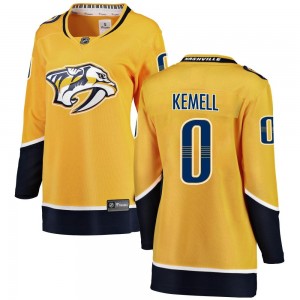 Women's Fanatics Branded Nashville Predators Joakim Kemell Yellow Home Jersey - Breakaway