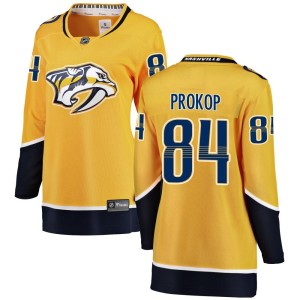 Women's Fanatics Branded Nashville Predators Luke Prokop Yellow Home Jersey - Breakaway