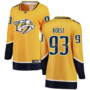 Women's Fanatics Branded Nashville Predators Austin Roest Yellow Home Jersey - Breakaway