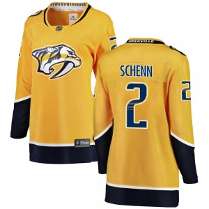 Women's Fanatics Branded Nashville Predators Luke Schenn Yellow Home Jersey - Breakaway