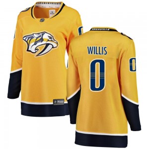 Women's Fanatics Branded Nashville Predators Joey Willis Yellow Home Jersey - Breakaway