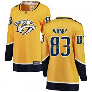 Women's Fanatics Branded Nashville Predators Adam Wilsby Yellow Home Jersey - Breakaway