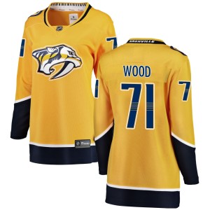 Women's Fanatics Branded Nashville Predators Matthew Wood Yellow Home Jersey - Breakaway