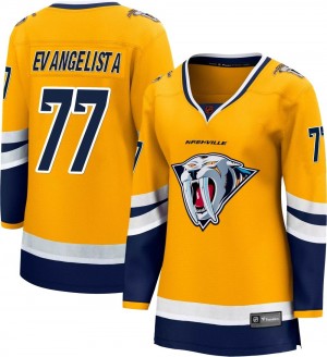 Women's Fanatics Branded Nashville Predators Luke Evangelista Yellow Special Edition 2.0 Jersey - Breakaway