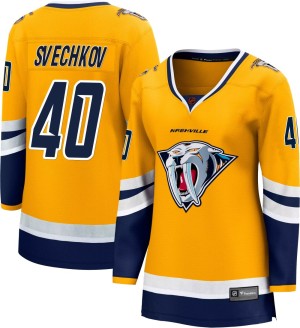 Women's Fanatics Branded Nashville Predators Fedor Svechkov Yellow Special Edition 2.0 Jersey - Breakaway