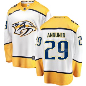 Youth Fanatics Branded Nashville Predators Justus Annunen White Away Jersey - Breakaway