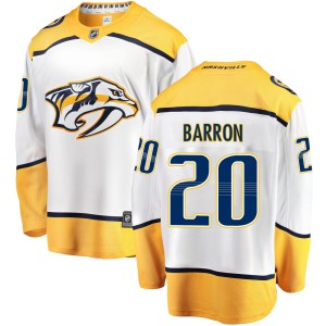Youth Fanatics Branded Nashville Predators Justin Barron White Away Jersey - Breakaway