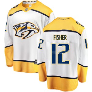 Youth Fanatics Branded Nashville Predators Mike Fisher White Away Jersey - Breakaway