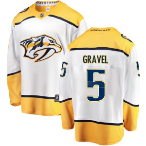 Youth Fanatics Branded Nashville Predators Kevin Gravel White Away Jersey - Breakaway