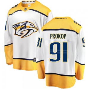 Youth Fanatics Branded Nashville Predators Luke Prokop White Away Jersey - Breakaway