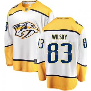 Youth Fanatics Branded Nashville Predators Adam Wilsby White Away Jersey - Breakaway