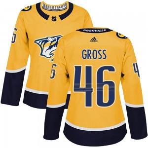 Women's Adidas Nashville Predators Jordan Gross Gold Home Jersey - Authentic