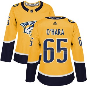 Women's Adidas Nashville Predators Cole O'Hara Gold Home Jersey - Authentic