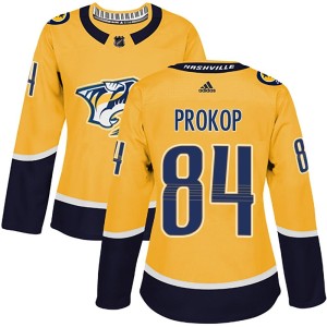 Women's Adidas Nashville Predators Luke Prokop Gold Home Jersey - Authentic