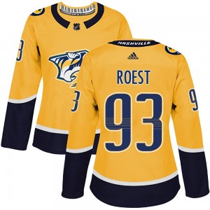 Women's Adidas Nashville Predators Austin Roest Gold Home Jersey - Authentic