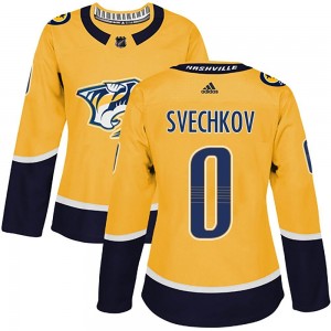 Women's Adidas Nashville Predators Fedor Svechkov Gold Home Jersey - Authentic