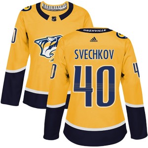 Women's Adidas Nashville Predators Fedor Svechkov Gold Home Jersey - Authentic