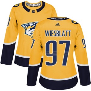 Women's Adidas Nashville Predators Oasiz Wiesblatt Gold Home Jersey - Authentic