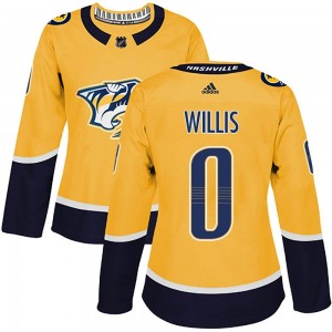 Women's Adidas Nashville Predators Joey Willis Gold Home Jersey - Authentic