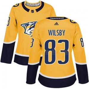Women's Adidas Nashville Predators Adam Wilsby Gold Home Jersey - Authentic