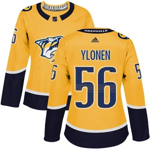Women's Adidas Nashville Predators Jesse Ylonen Gold Home Jersey - Authentic