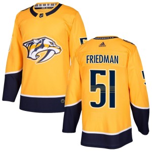 Youth Adidas Nashville Predators Mark Friedman Gold Home Jersey - Authentic
