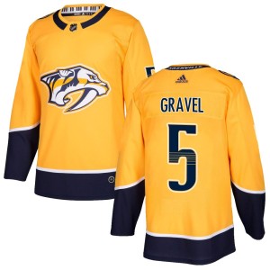 Youth Adidas Nashville Predators Kevin Gravel Gold Home Jersey - Authentic