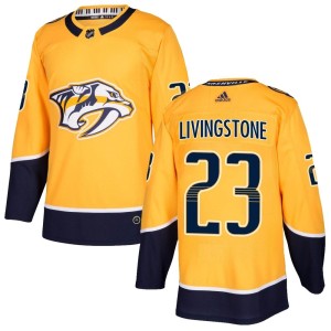 Youth Adidas Nashville Predators Jake Livingstone Gold Home Jersey - Authentic