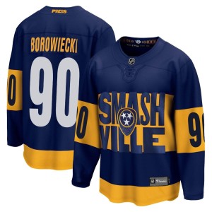 Youth Fanatics Branded Nashville Predators Mark Borowiecki Navy 2022 Stadium Series Jersey - Breakaway
