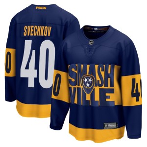 Youth Fanatics Branded Nashville Predators Fedor Svechkov Navy 2022 Stadium Series Jersey - Breakaway