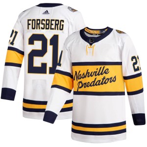 Men's Adidas Nashville Predators Peter Forsberg White 2020 Winter Classic Jersey - Authentic