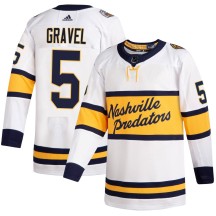 Men's Adidas Nashville Predators Kevin Gravel White 2020 Winter Classic Player Jersey - Authentic
