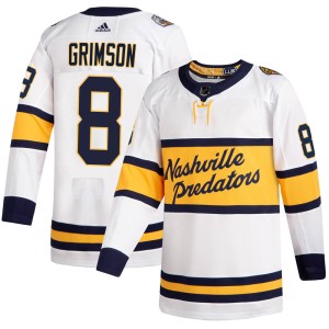Men's Adidas Nashville Predators Stu Grimson White 2020 Winter Classic Jersey - Authentic