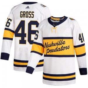 Men's Adidas Nashville Predators Jordan Gross White 2020 Winter Classic Player Jersey - Authentic