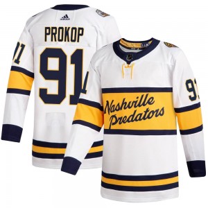 Men's Adidas Nashville Predators Luke Prokop White 2020 Winter Classic Player Jersey - Authentic