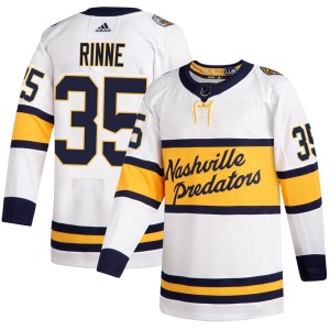 Men's Adidas Nashville Predators Pekka Rinne White 2020 Winter Classic Jersey - Authentic