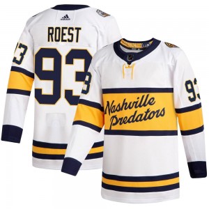 Men's Adidas Nashville Predators Austin Roest White 2020 Winter Classic Player Jersey - Authentic