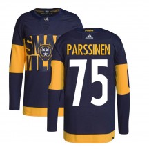 Youth Adidas Nashville Predators Juuso Parssinen Navy 2022 Stadium Series Primegreen Jersey - Authentic