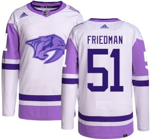 Men's Adidas Nashville Predators Mark Friedman Hockey Fights Cancer Jersey - Authentic