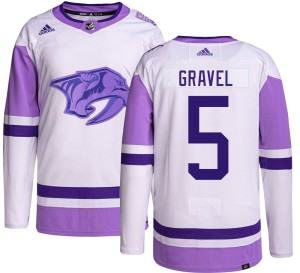 Men's Adidas Nashville Predators Kevin Gravel Hockey Fights Cancer Jersey - Authentic