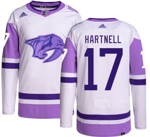 Men's Adidas Nashville Predators Scott Hartnell Hockey Fights Cancer Jersey - Authentic