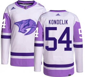 Men's Adidas Nashville Predators Jachym Kondelik Hockey Fights Cancer Jersey - Authentic