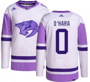 Men's Adidas Nashville Predators Cole O'Hara Hockey Fights Cancer Jersey - Authentic