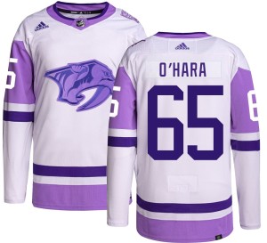 Men's Adidas Nashville Predators Cole O'Hara Hockey Fights Cancer Jersey - Authentic